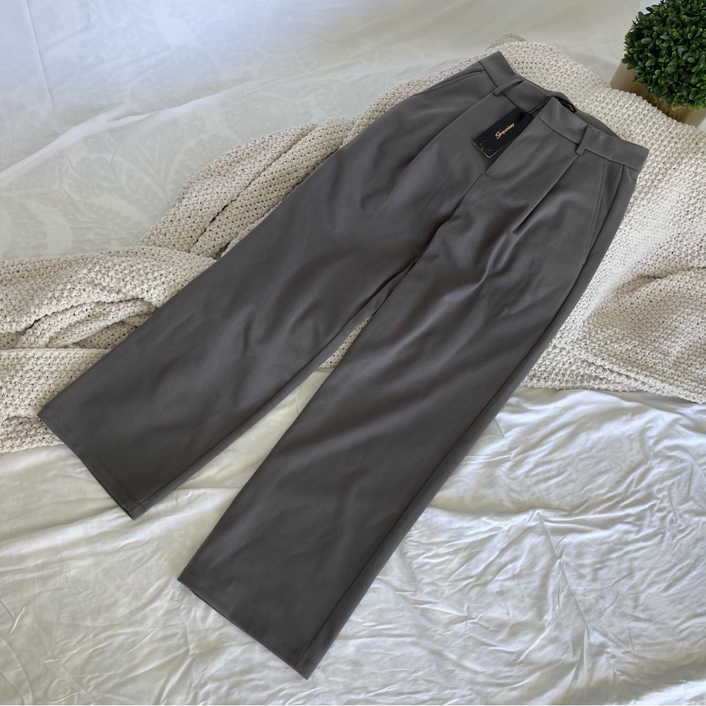 Shinestar Gray Flare Pants with Boot Cut Design Size Small